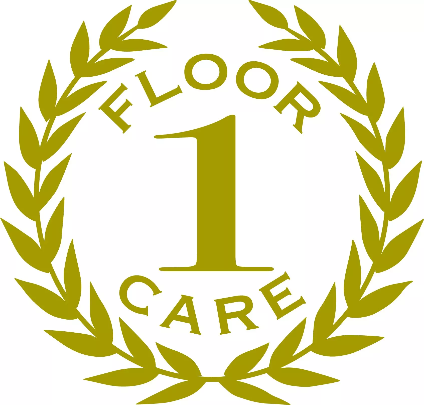 The carpet cleaning logo featuring a laurel wreath.